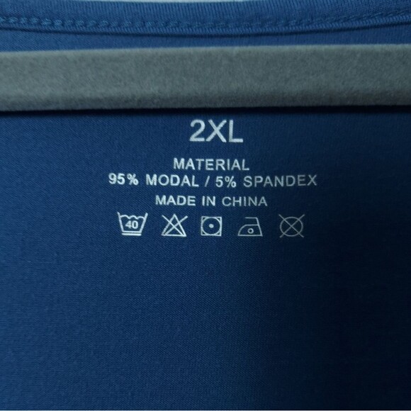 Swing Hem Top 2X Blue Cap Sleeve Flowy A-Line Beach Cover Up Short Knit Dress - Picture 3 of 9